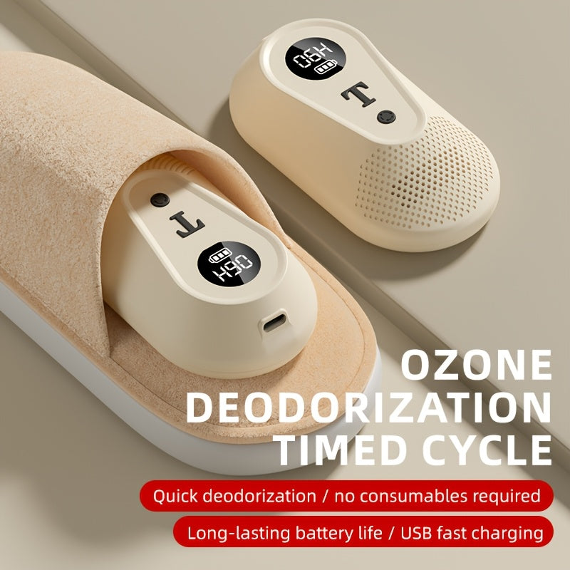 Portativ poyafzal deodorant USB qayta to'ldiriladigan, ozonli taymer bilan, uzoq batareya