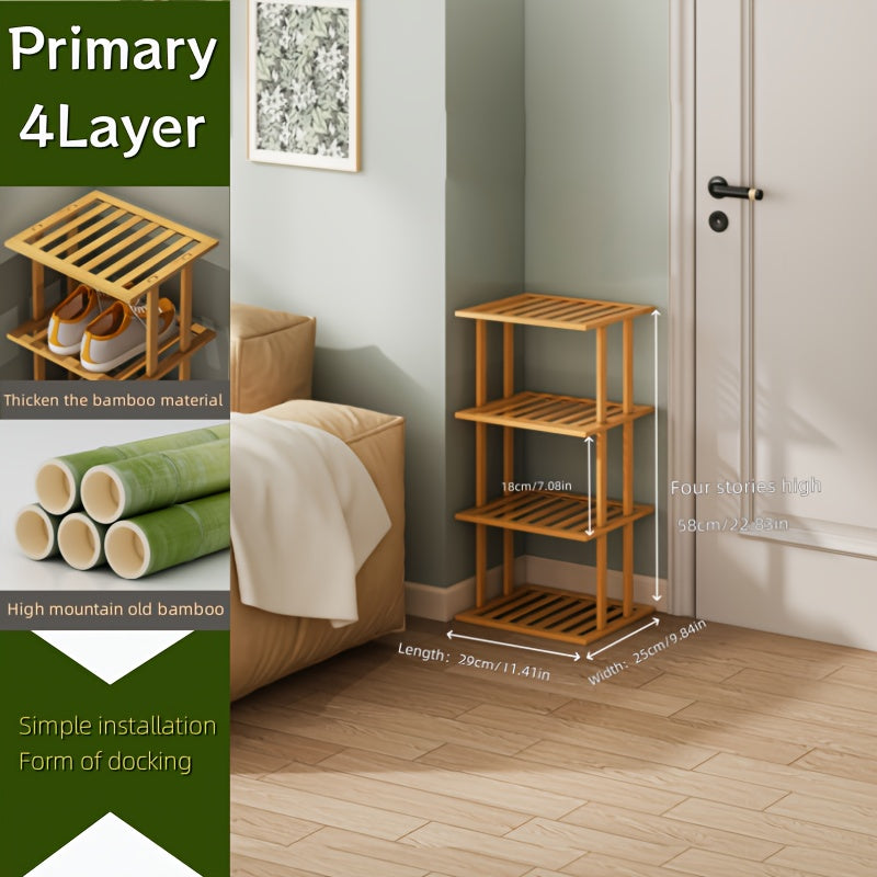 Деревянный обувной шкаф 3-8 уровней, экономящий место органайзер для прихожей