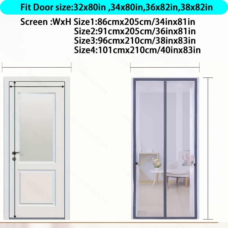 Магнитная экранная дверь, прочная сетка, барьер от насекомых, установка без рук