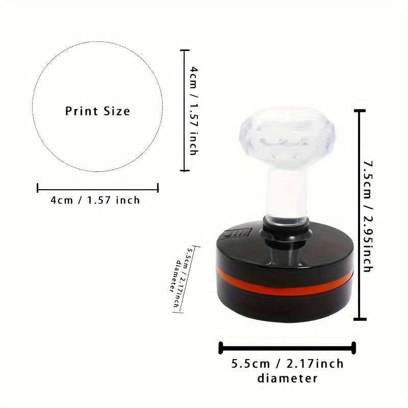 Shaxsiylashtirilgan kutubxona kitobi muhrini o'z-o'zidan bosadigan siyoh bilan, bir nechta tillarda mavjud, kundalik ofis ishlari uchun mos.