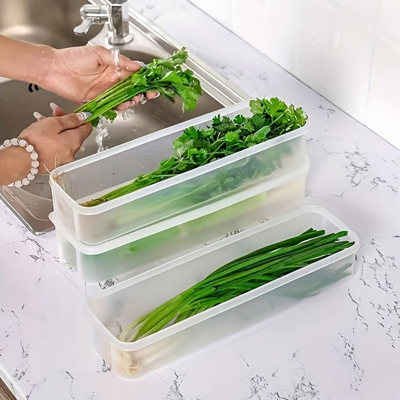 Set of 2/6 Plastic Food Storage Containers for Refrigerator, Vegetable Keeper