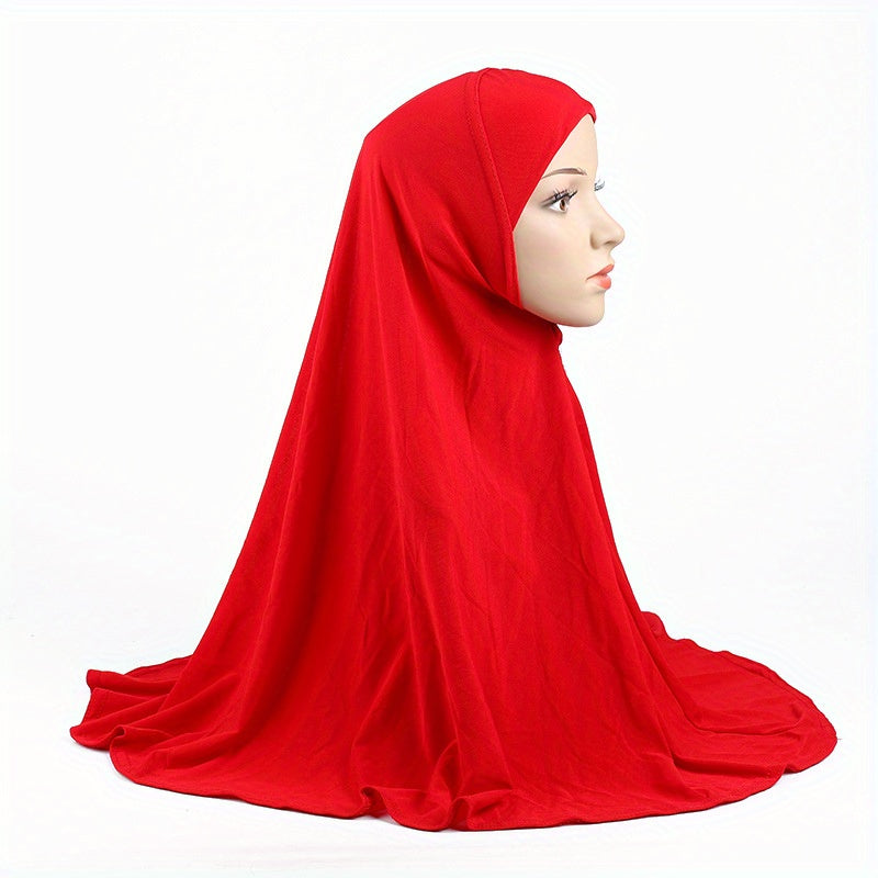 Solid Color Instant Hijab Bandana Scarf Wrap for Women Sun Protection