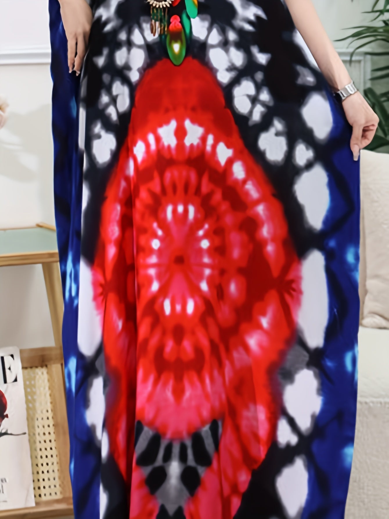 Plus o'lcham ayollar uchun bohemiy plyaj kiyimlari, yengli yengil bej rangli qisqa kofta