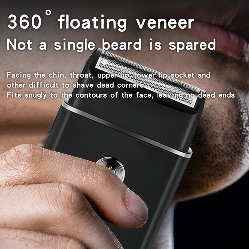 3-piece Men's Grooming Kit with Electric Shaver USB Powered LCD Display Wireless Hair Clipper Perfect Father's Day Gift