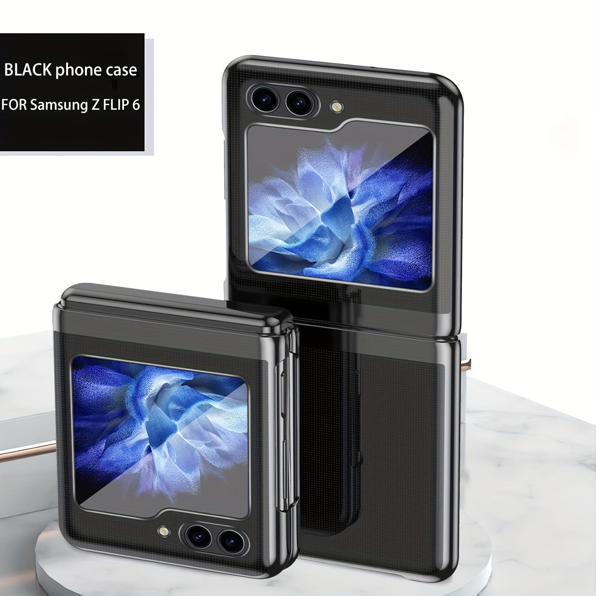 Electroplated Transparent Folding Phone Case for Samsung Galaxy Z Flip Series