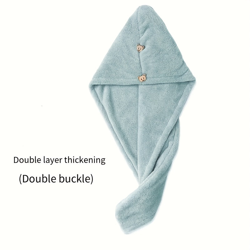 Ayollar uchun qalin paxtali soch quritgich shlyapa, tez quriydigan, suvni yaxshi yutadigan sochiq