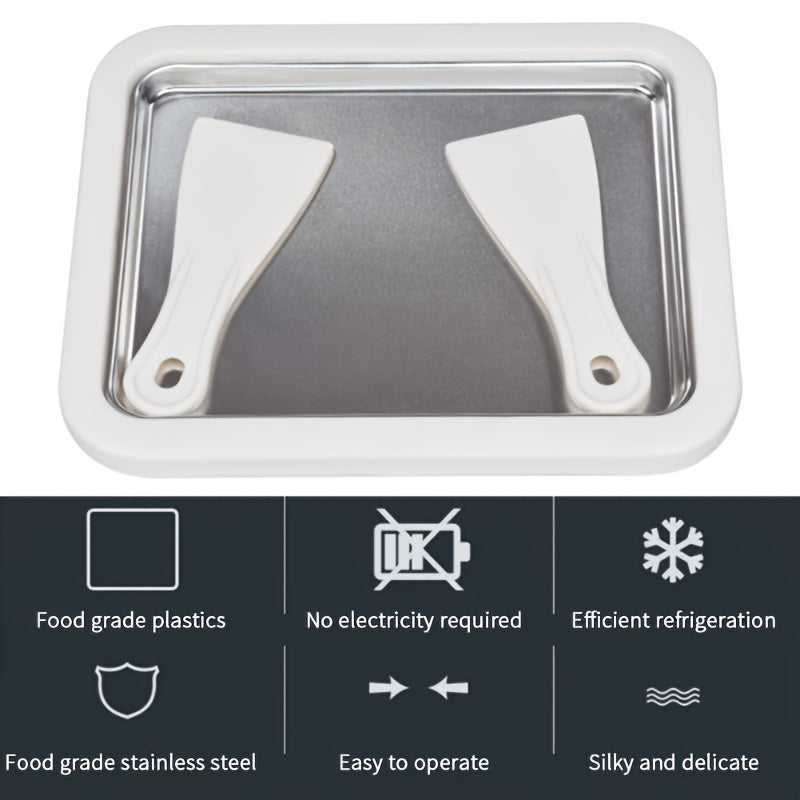 Máquina de helados de acero inoxidable para preparar helados caseros incluye espátulas