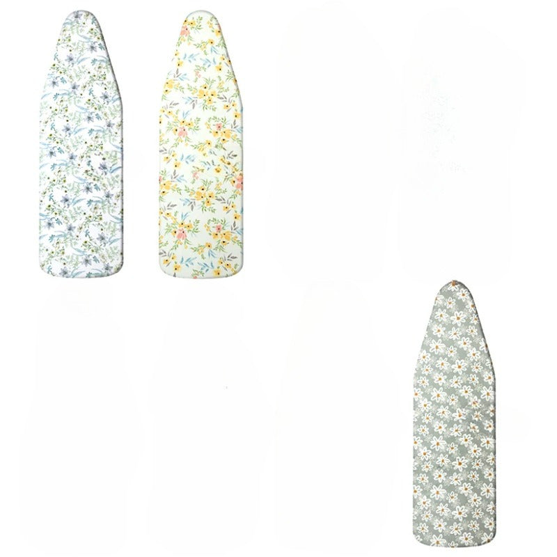 Funda para tabla de planchar floral de alta resistencia con borde elástico y reflectante al calor