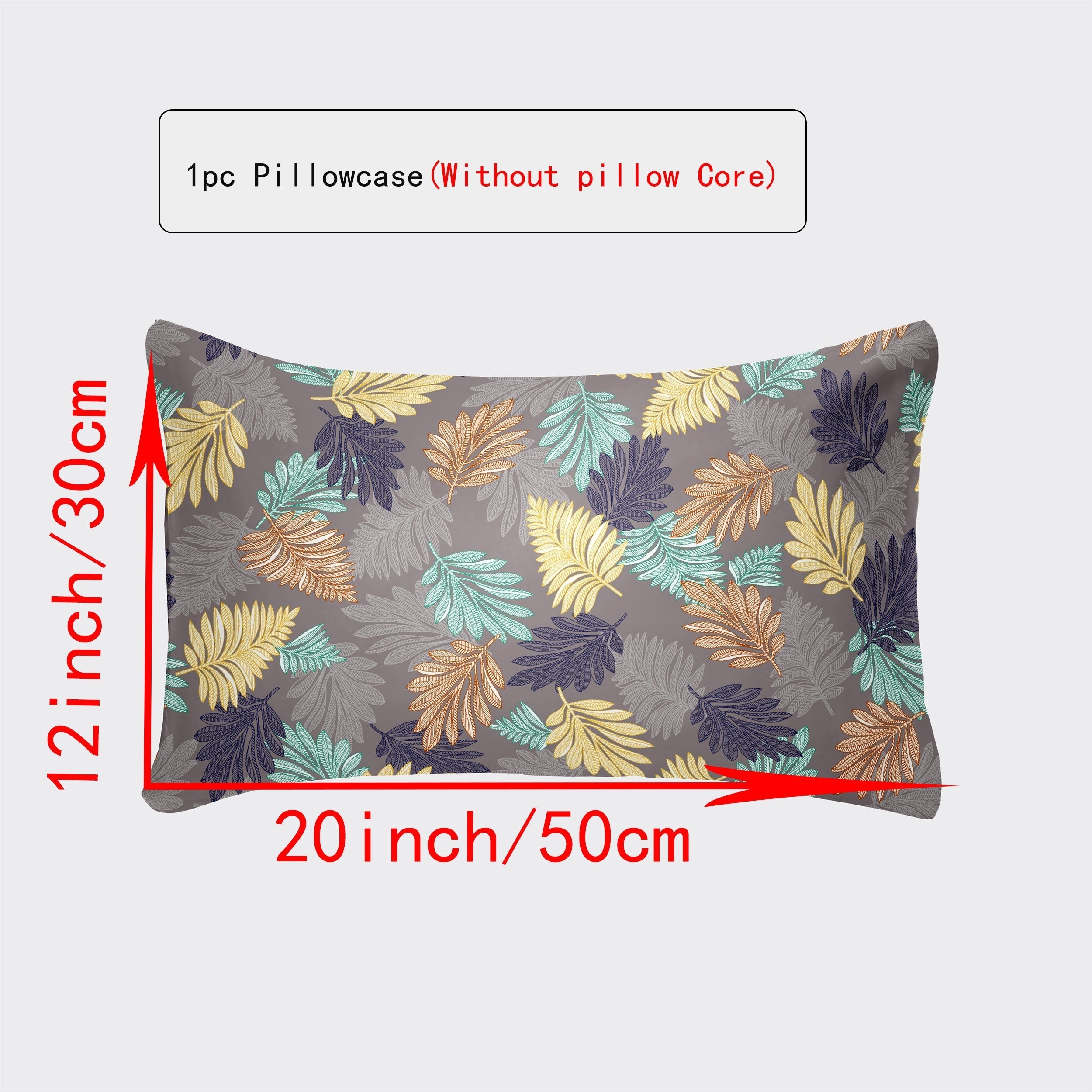 Breathable Pillowcase with Envelope Closure in Multiple Sizes and Floral Patterns