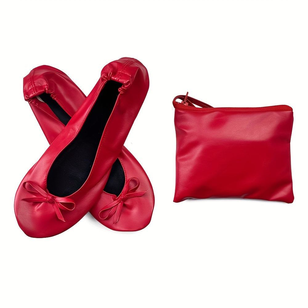 Women's Folding Indoor Dance Shoes Flat Slippers for Weddings