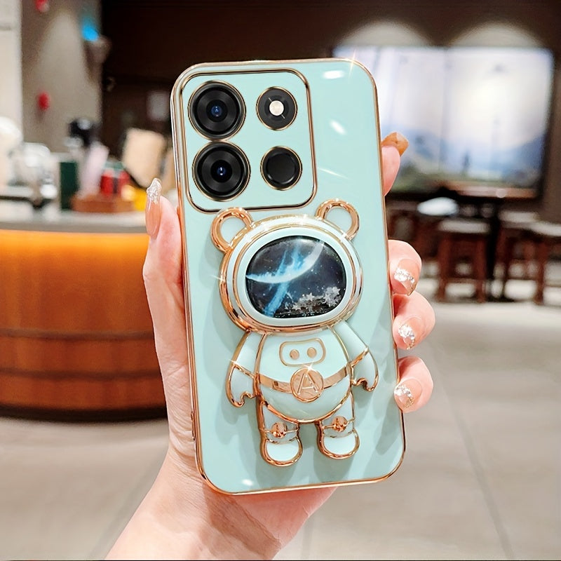 Shockproof TPU Phone Case with Anti-Drop Protection and Built-in Holder for Spark Series Models