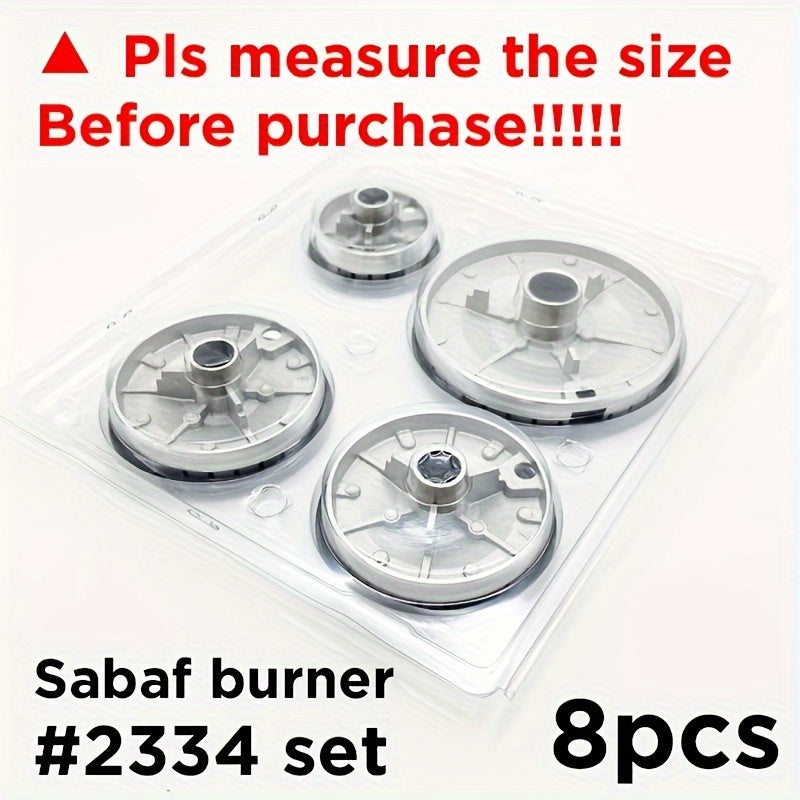 8 dona metall gaz plitasi yonilg'i qopqog'i to'plami tekis konkav xavfsiz mos keladi