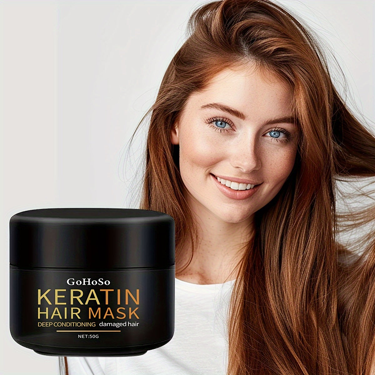 50g Keratin soch maskasi Argan yog'i bilan, kollagen, chuqur namlantirish, bosh terisini oziqlantirish va tozalash uchun, barcha turdagi sochlar uchun
