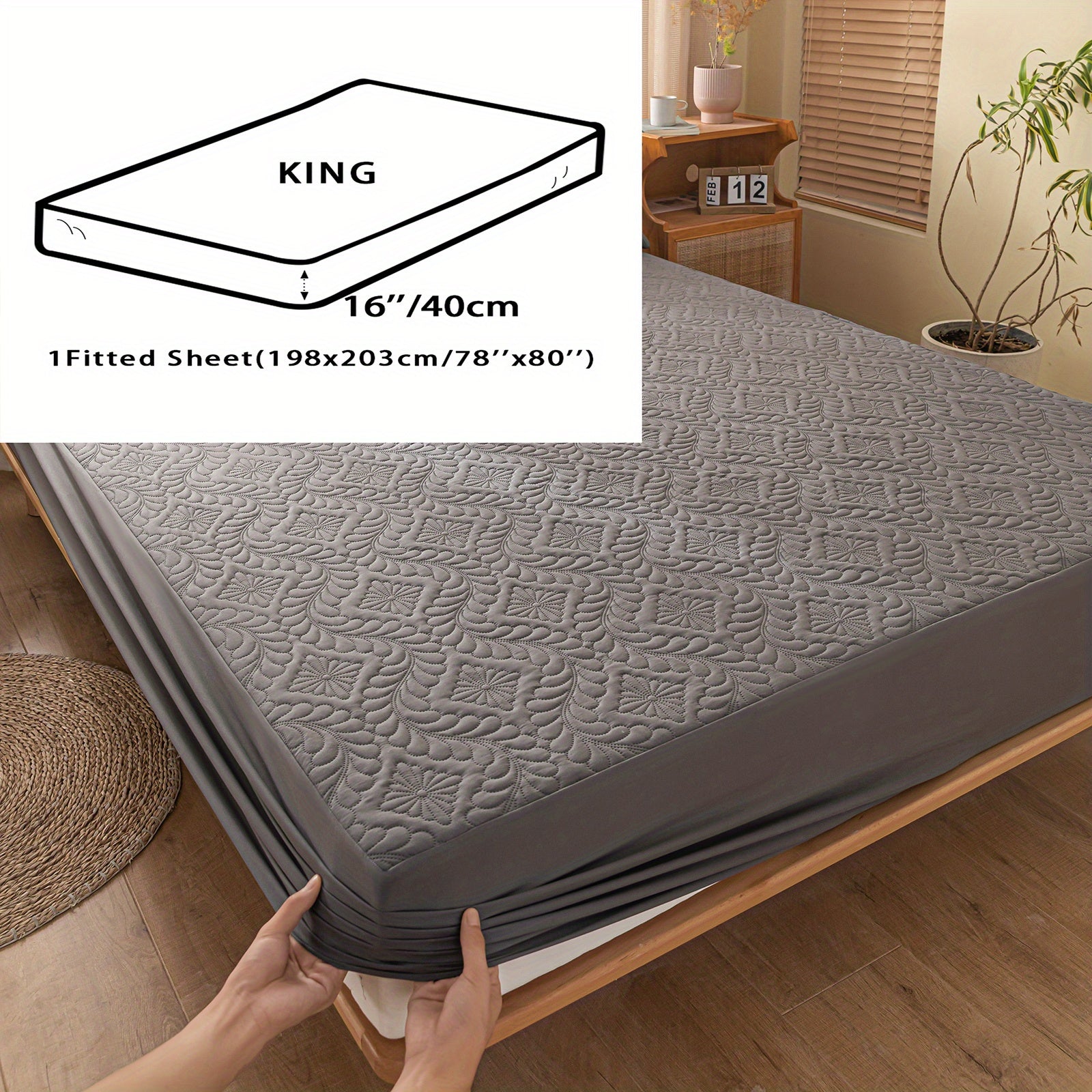 Set of 2 Waterproof Mattress Protector Pillowcases 3D Air Bamboo Breathable Soft