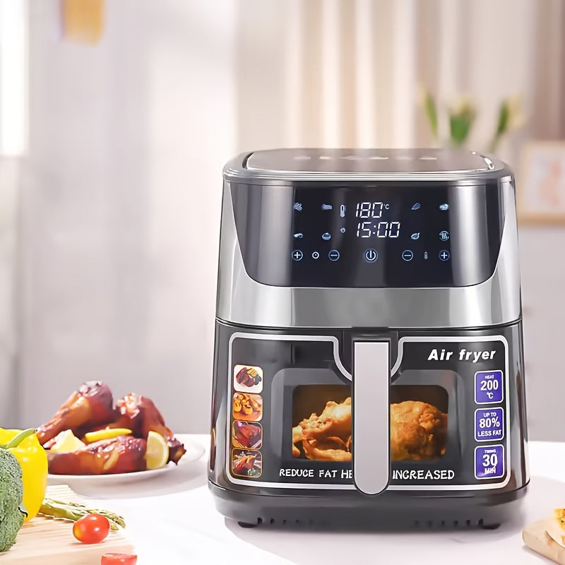 12L Touch Air Fryer raqamli boshqaruvli oldindan sozlamalar bilan, Fransuz kartoshkasi, tovuq, go‘sht, baliq uchun