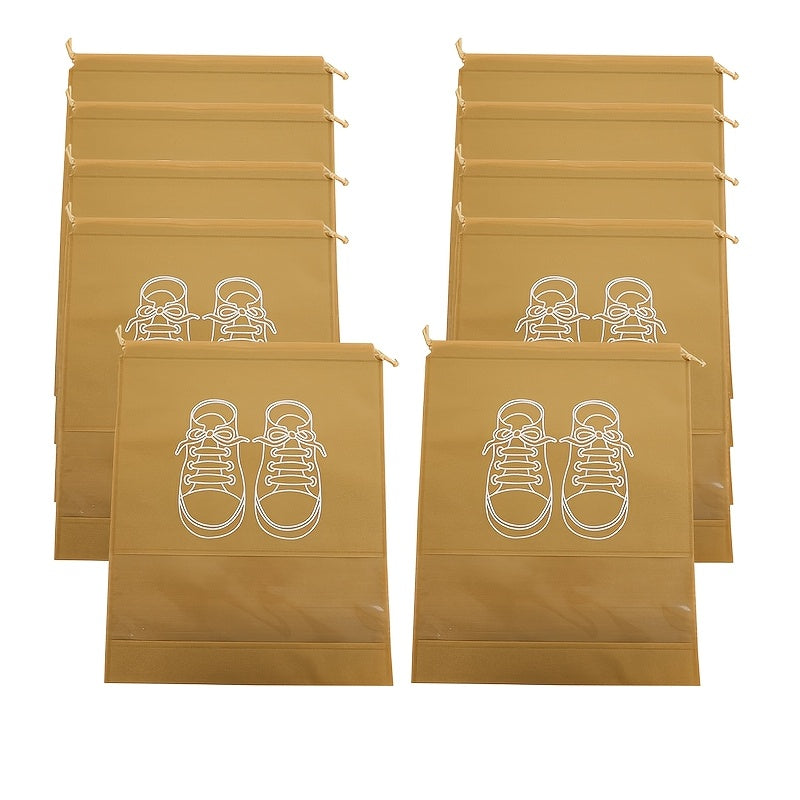 10-to'plam poyabzal saqlash sumkalar, suv o'tkazmaydigan, chiziqli chiziqli sumkalar, sayohat va tashkilot uchun