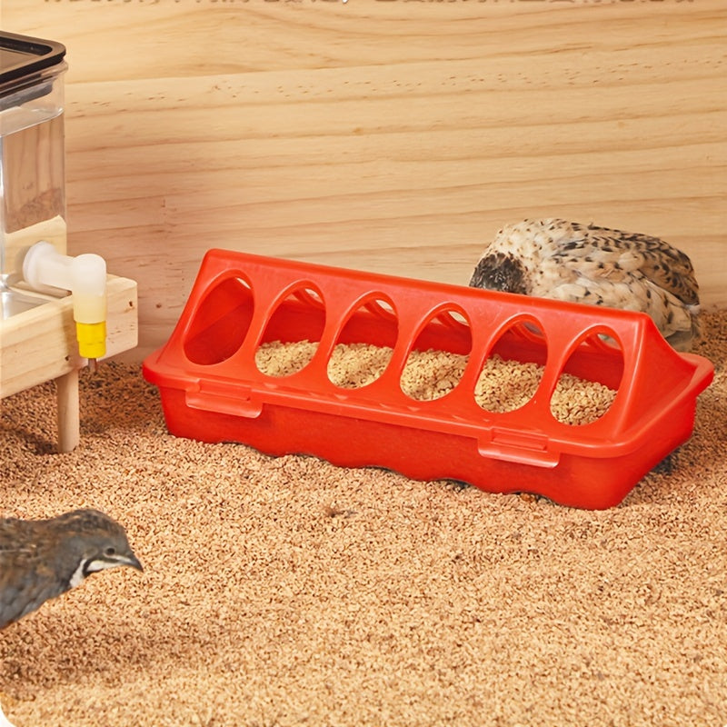 Bird Feeder with Anti-Spray Trough and 12-Hole Design for Pigeons Parrots and Other Birds