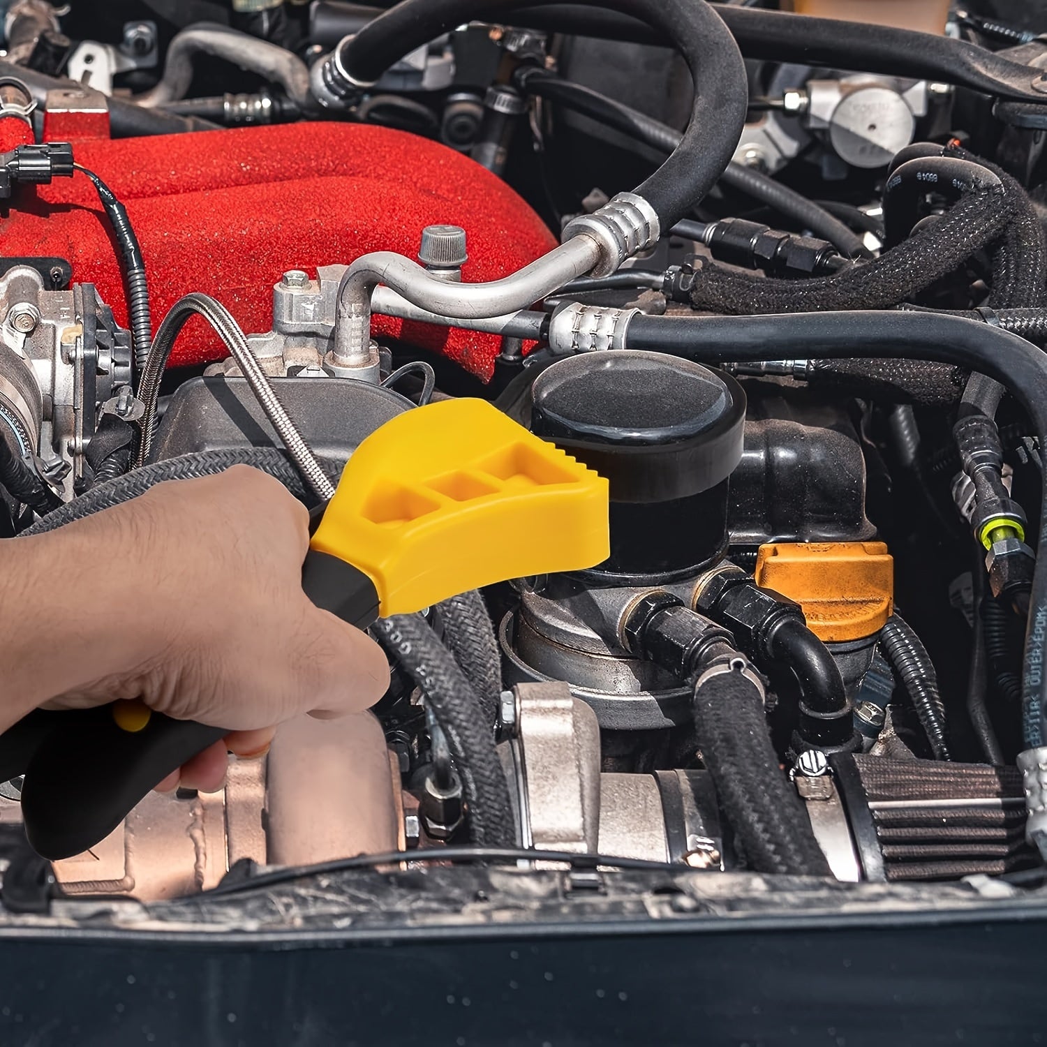 Adjustable Rubber Belt Wrench for Bottle Opening, Pipe Tightening, and Engine Work