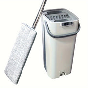 Spin Mop Bucket Set for Wet and Dry Cleaning, Durable Stainless Steel and Plastic