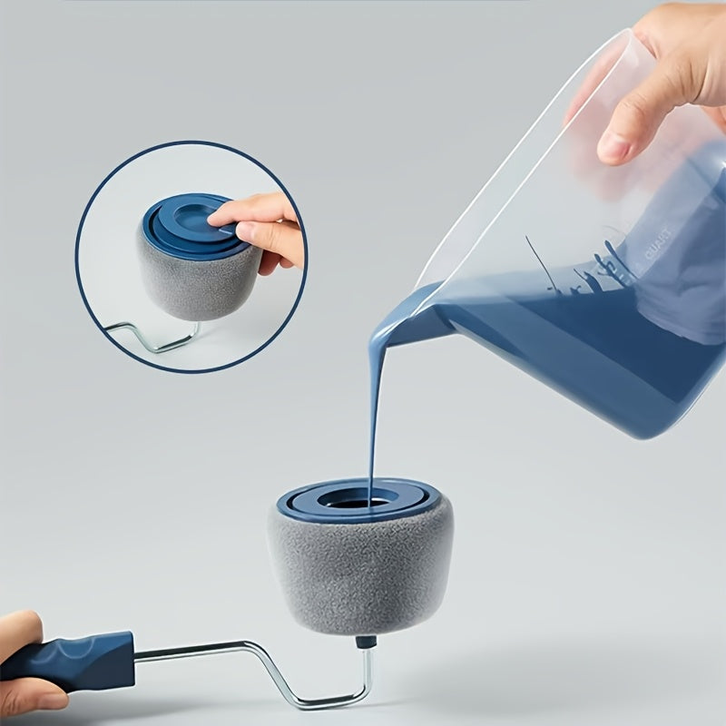 Multi-Functional Paint Roller with Telescopic Handle 7-Inch Easy Pour No Drip