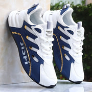 Men's Road Running Shoes Geometric Pattern Breathable Mesh Rubber Sole Outdoor Sports