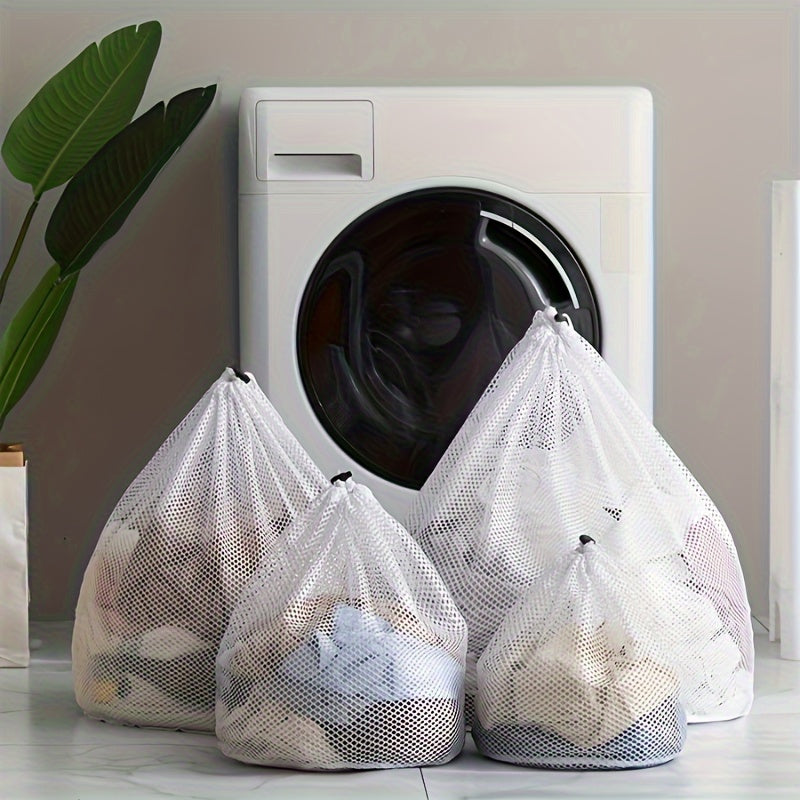 Large Oval Non-Woven Fabric Laundry Bag with Drawstring for Delicates and Travel