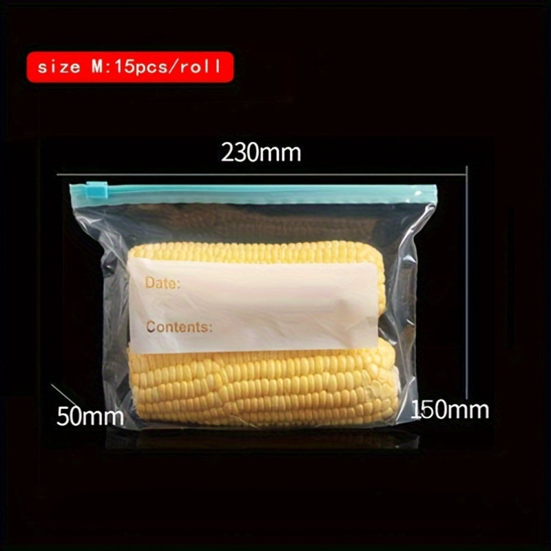 10/15/20 шт. пластиковых запечатанных мешков для хранения продуктов с застежкой-молнией для фруктов, круп, овощей, мяса