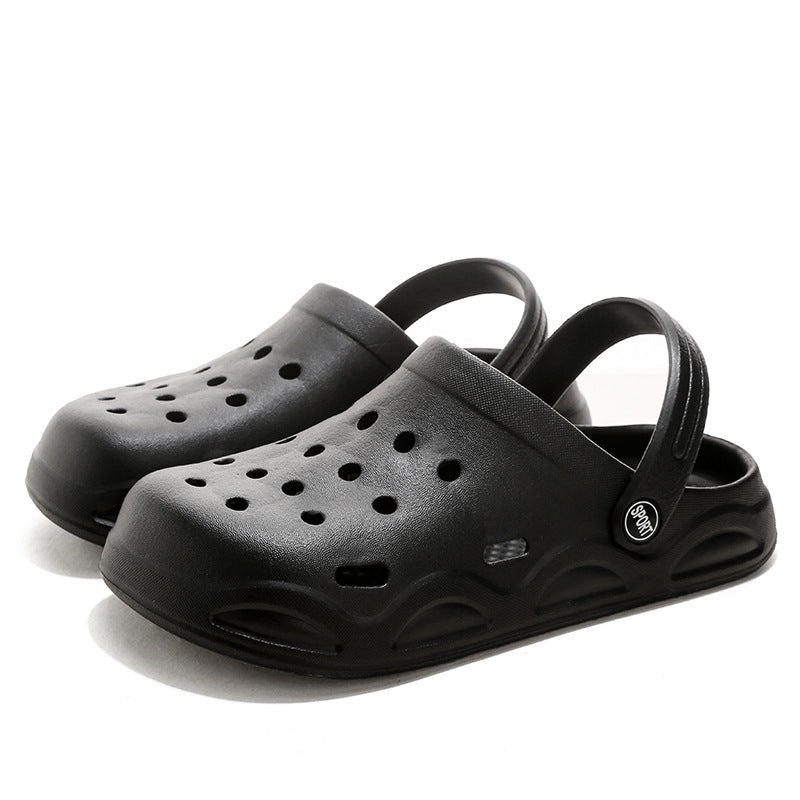 Unisex EVA Clog Shoes 4cm Thick Sole Lightweight Breathable Summer Black White