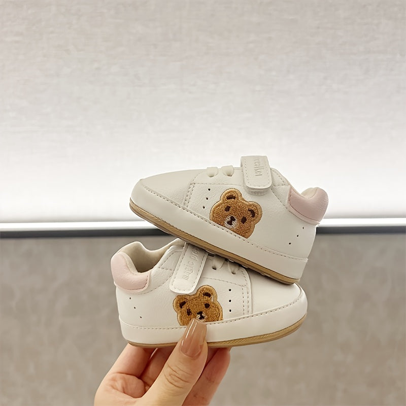 Kids Sneakers for Boys and Girls Non-Slip Comfortable Cartoon Bear Shoes for All Seasons