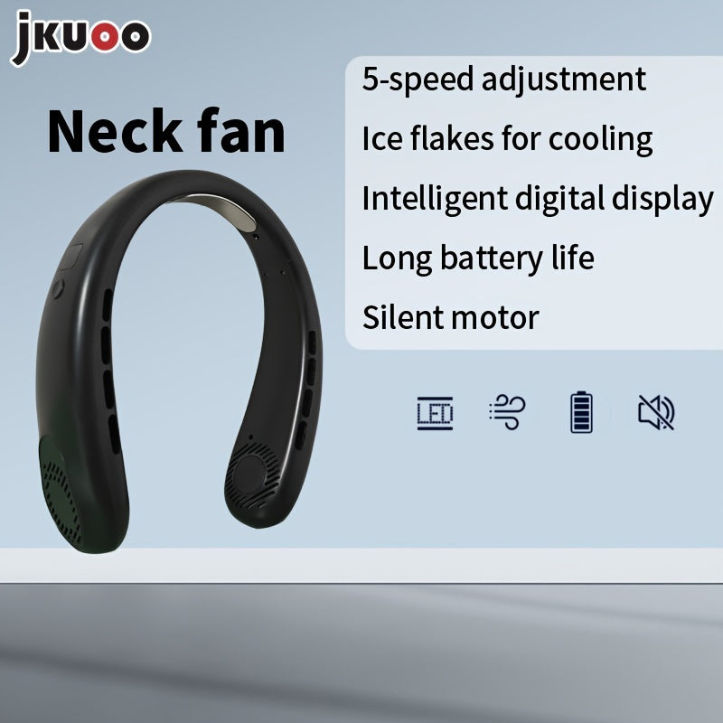 Qayta to'ldiriladigan litiy batareyali portativ bo'yin ventilyatori, darhol sovutish va jim operation.