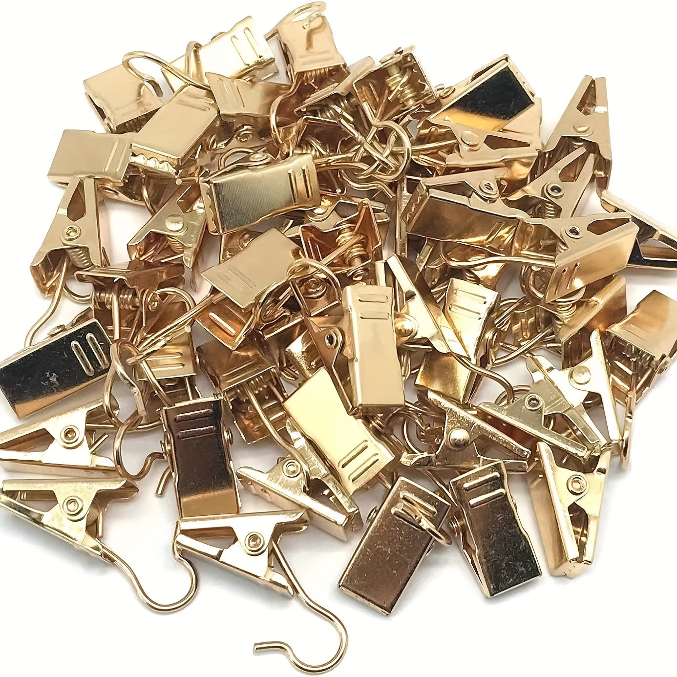 Set of 30 Metal Hook Clips for Hanging Curtains Photos Art and Home Decor