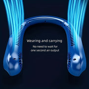 Portable Neck Fan USB Rechargeable 5 Speeds Lightweight for Sports Indoor Use