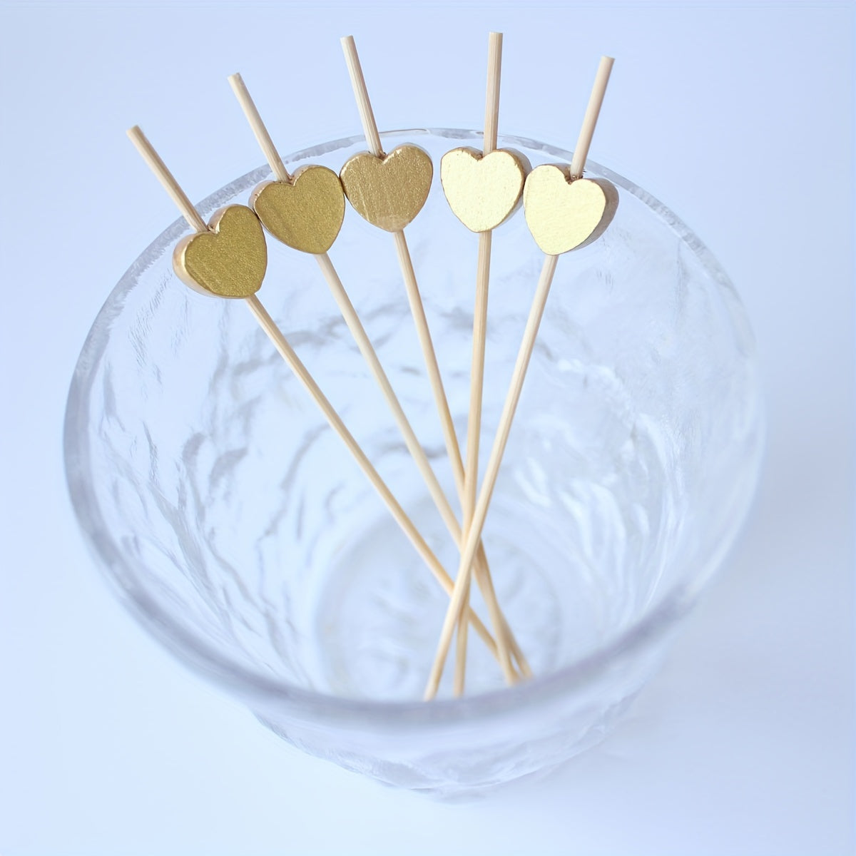 Assorted Bamboo and Chrome Gold Toothpicks and Skewers for Appetizers 11.94 cm