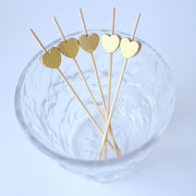 Assorted Bamboo and Chrome Gold Toothpicks and Skewers for Appetizers 11.94 cm