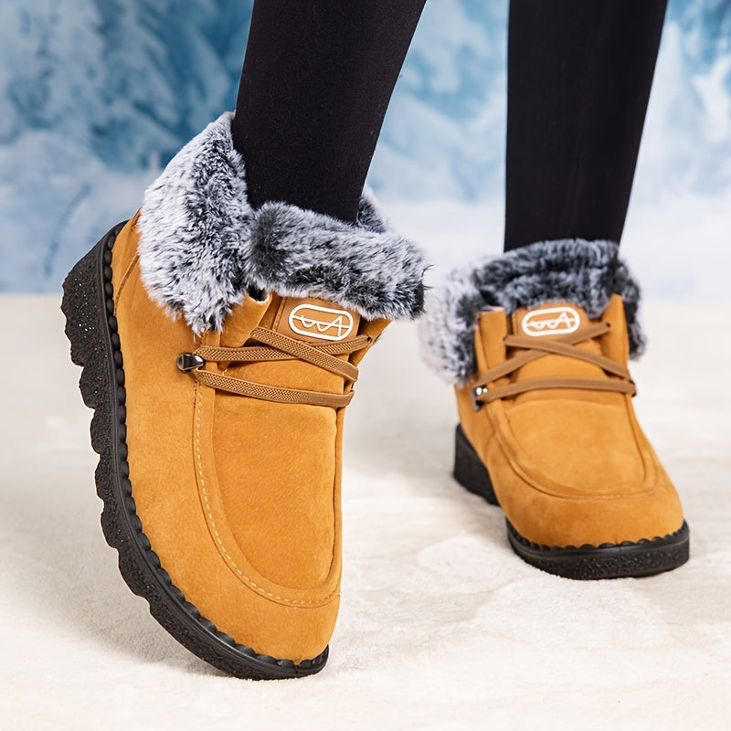 Women's Snow Boots Warm Fleece Durable Waterproof Winter Shoes
