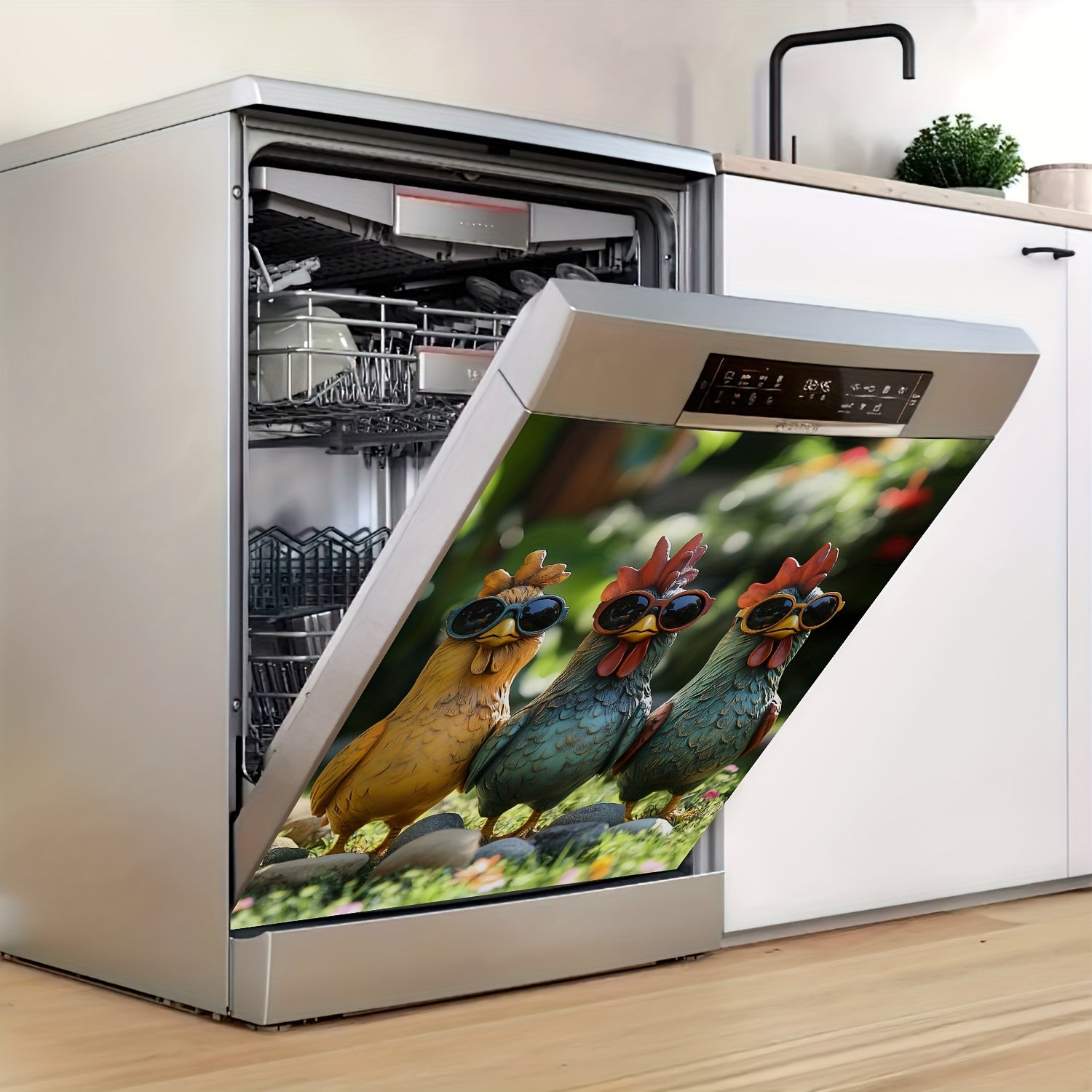 Qumli magnitli idish-tovoq qopqog'i, fermaxona oshxona dekoratsiyasi uchun 58x66 sm