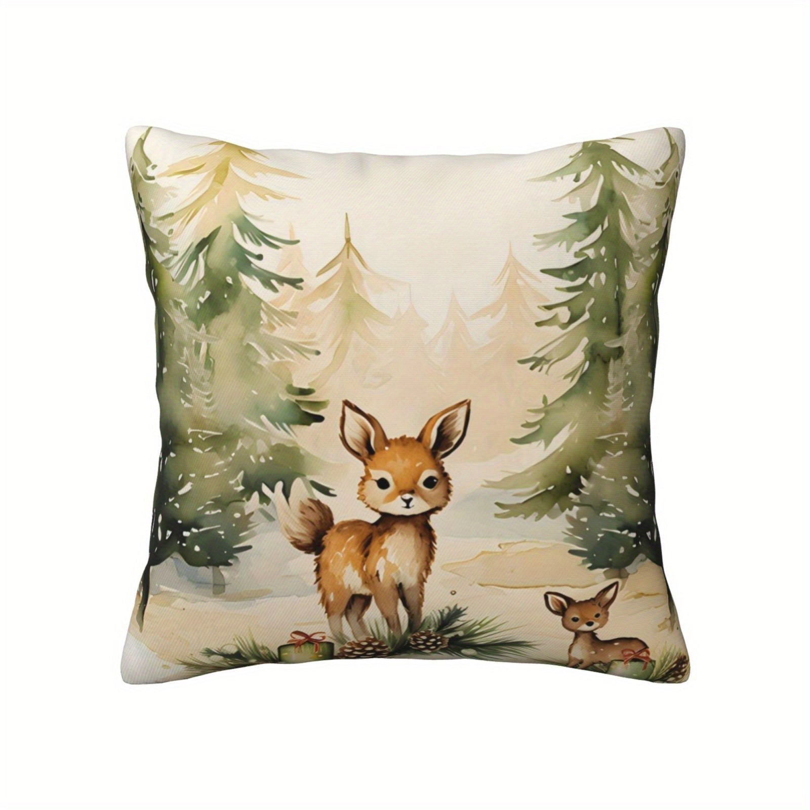 Christmas Pillow Covers 45x45cm Holiday Decor for Living Room and Bedroom