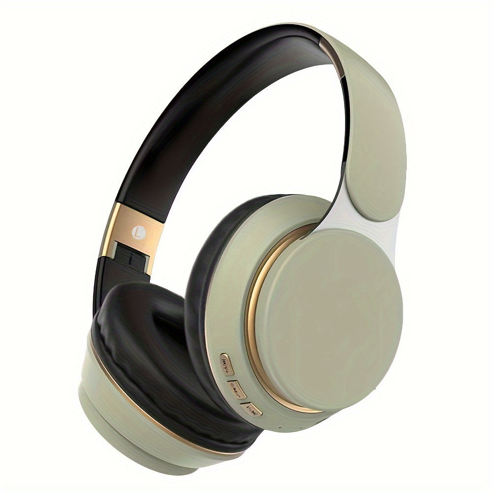 Wireless Over-Ear Bluetooth 5.0 Noise-Cancelling Headphones with Microphone Foldable