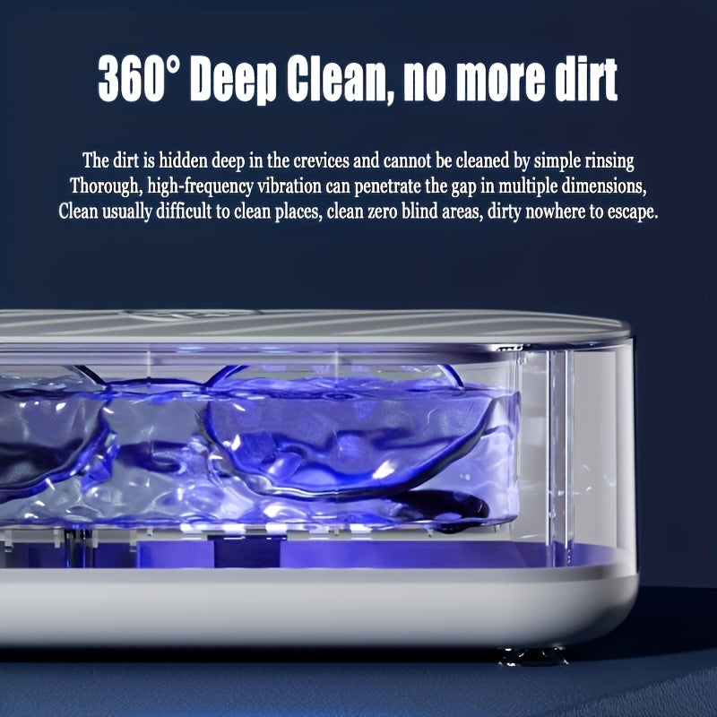 Portable USB Rechargeable Cleaning Machine for Glasses Jewelry and Dental Devices