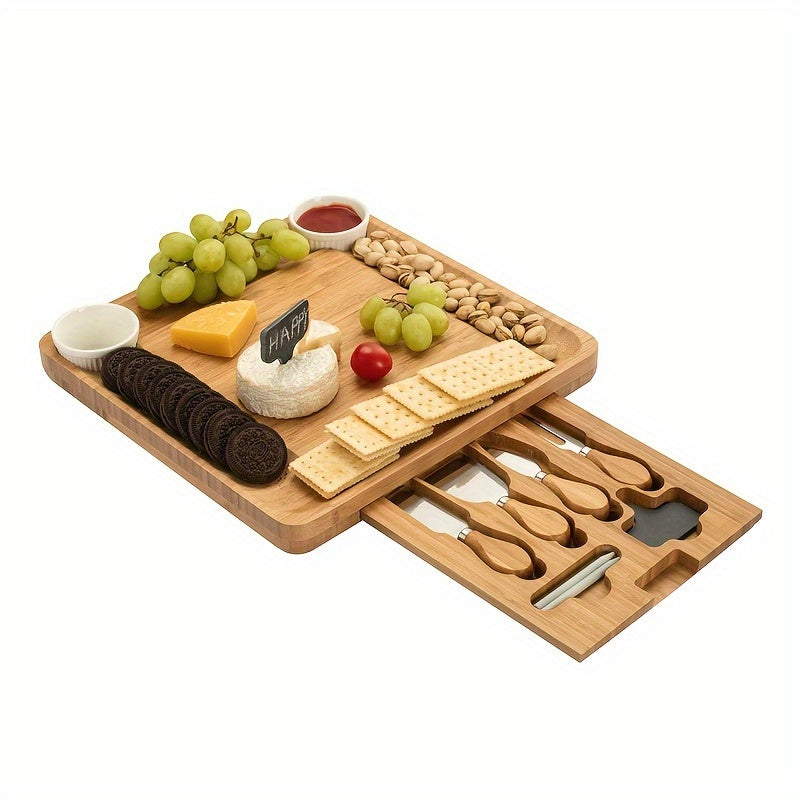 Bamboo Cutting Board Set 9 Pieces for Kitchen, Camping, and Gift Use