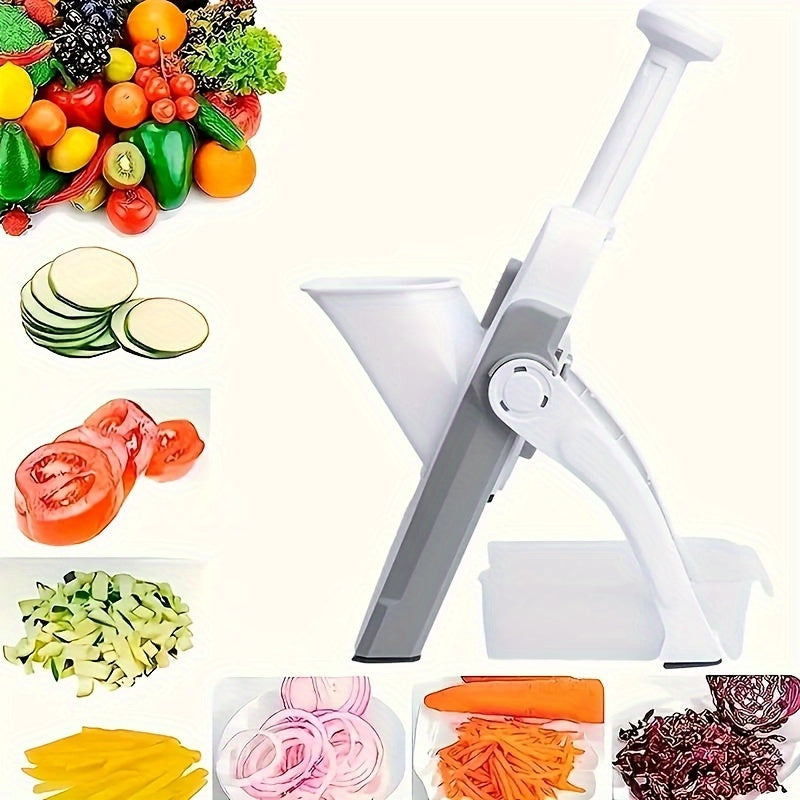 Multi-Functional Vegetable Chopper Slicer Tool with Stainless Steel Blades