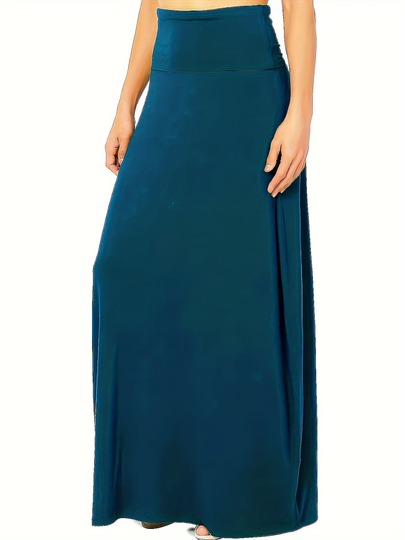Women's Solid Color Stretch Waist Mermaid Dress for Casual and Formal Wear