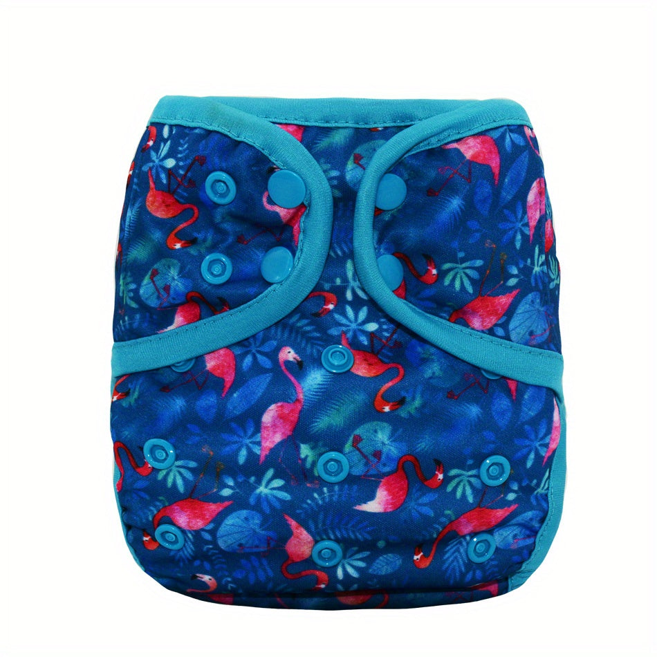 Cubierta de pañal de tela para bebé, impermeable, transpirable, ajustable, con broches, de talla única