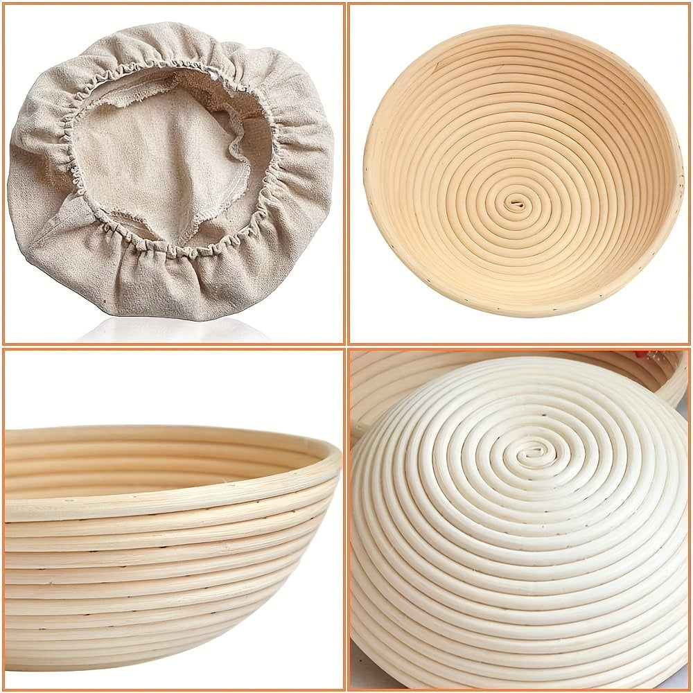 1 ta Bohemya uslubidagi dumaloq va oval pishirish to'plamlari - oziq-ovqat xavfsiz yog'ochdan tayyorlangan, artisan nonlari va pizza uchun ajoyib, qulay ichki astar bilan ta'minlangan, har qanday oshxonaga mukammal qo'shimcha.