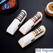 USB зарядка билан электр шевкалагич, ошхона пичоқларини майдалаштириш ва полиш учун мўлжалланган.