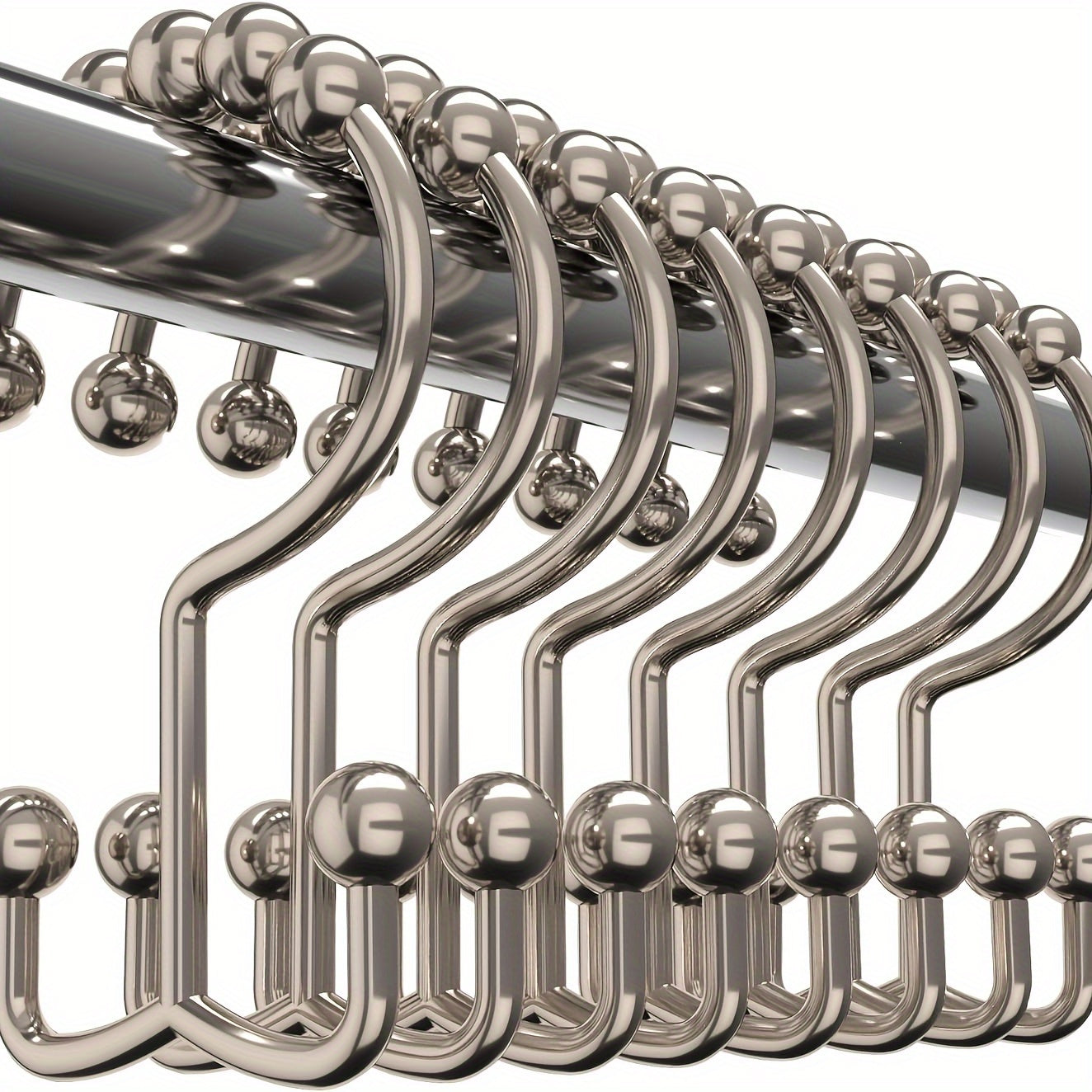 Naychali va zanglamaydigan po'latdan yasalgan ikki tomonlama dush pardasi tutqichlari - dush tutqichlari va pardalari uchun mustahkam va zanglamaydigan hammom aksessuarlari