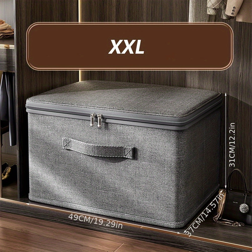 XL To'plangan Saqlash Qutisi - Shkaf, Yotoqxona, Oshxona uchun Ko'p Maqsadli Tashkiliy - O'yinchoqlar, Kitoblar, Kiyimlar, Yotoq to'saklari uchun Ideal - Mustahkam Polyester Materiali | Stackable | Mustahkam tutqich | Kiyim shkafi