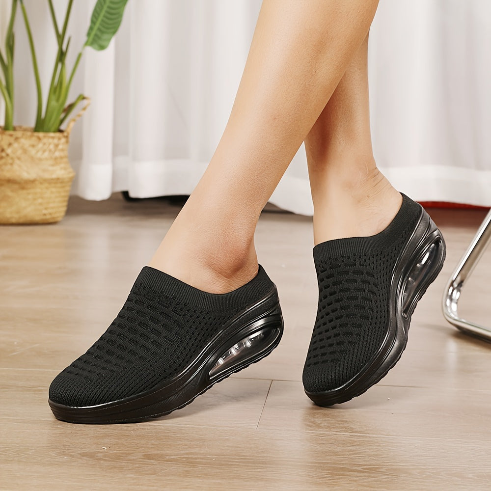 Women's Summer Casual Slip-On Mesh Open-Toe Slippers with Cushioned Sole