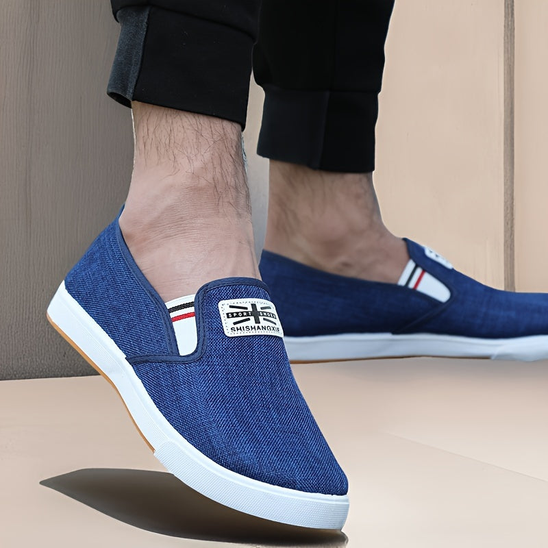 Men's Casual Slip-On Shoes with Elastic Strap Non-Slip Outdoor Walking Camping