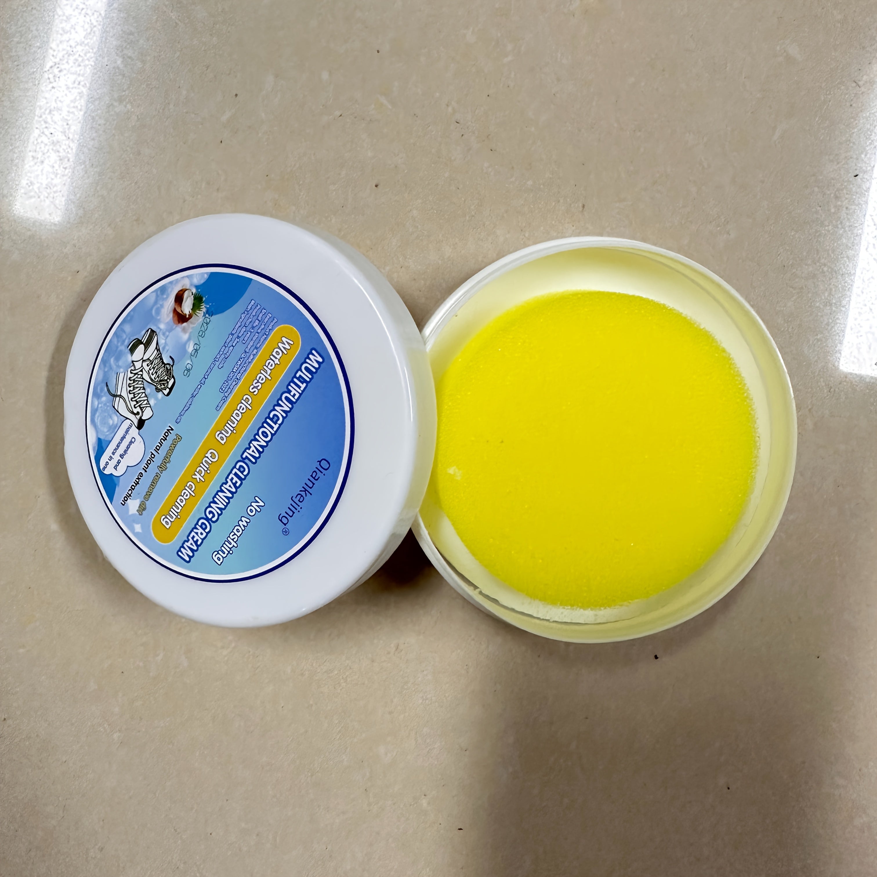 Unisex White Shoe Cleaning Paste Waterless Stain Remover Multipurpose